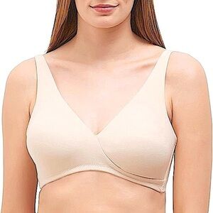Wacoal Plus Size NWT’s Womens How Perfect Full Figure Wire Free Tan Bra Size 40G